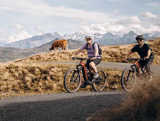 2 Mountainbiker am Berg