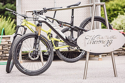 Bike space at the Bike Hotel Wiesenegg in Hinterglemm